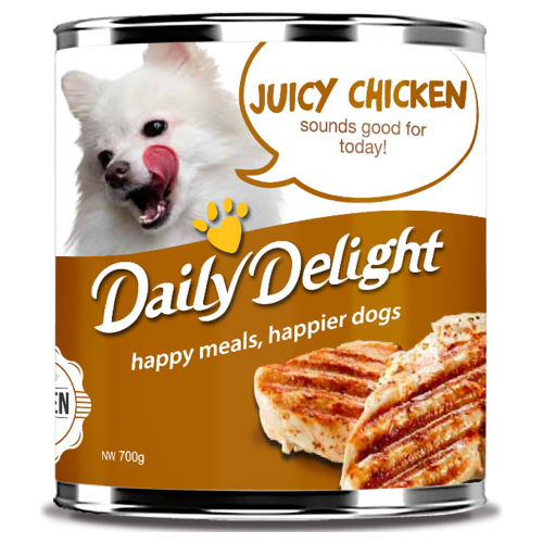 Daily Delight, Dog Wet Food, Energy Lift, Juicy Chicken (2 Sizes, By Carton)