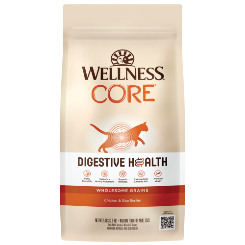 Wellness Core, Cat Dry Food, Digestive Health, Chicken & Rice (2 Sizes)