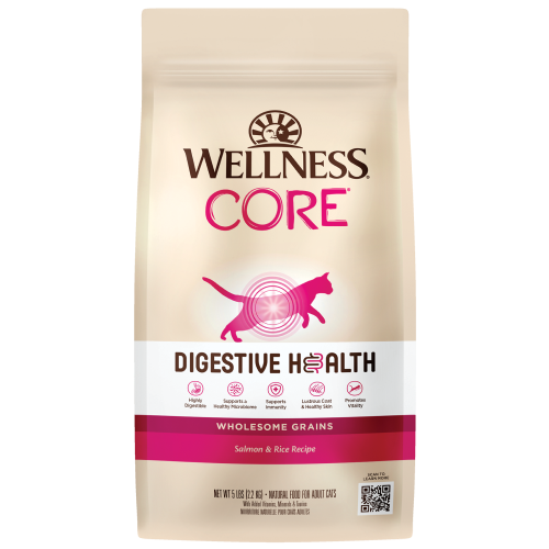 Wellness Core, Cat Dry Food, Digestive Health, Salmon & Rice (2 Sizes)