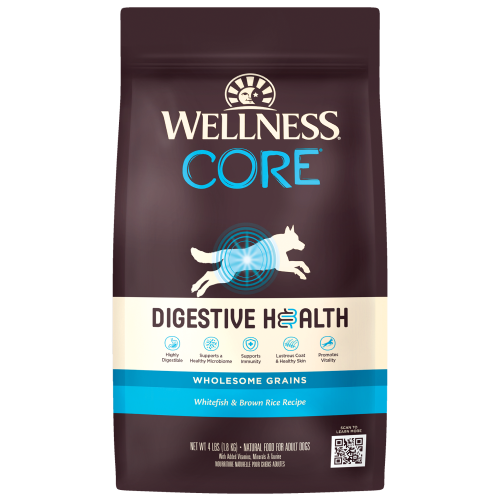 Wellness Core, Dog Dry Food, Digestive Health, Whitefish & Brown Rice (2 Sizes)