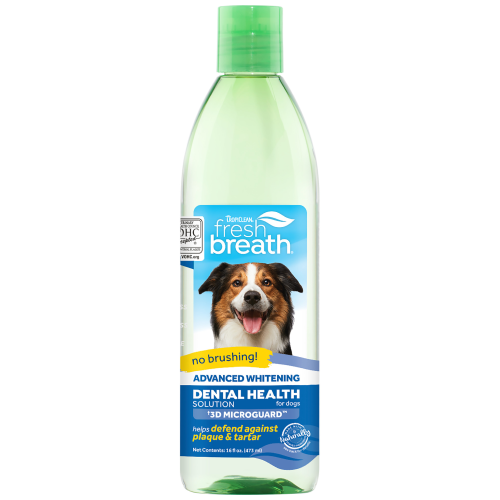 TropiClean, Dog Hygiene, Oral & Dental Care, Fresh Breath, Dental Health Solution for Dogs Plus Advanced Whitening