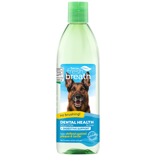 TropiClean, Dog Hygiene, Oral & Dental Care, Fresh Breath, Dental Health Solution for Dogs Plus Digestive Support
