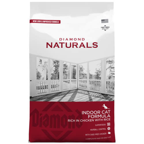 Diamond Naturals, Cat Dry Food, Indoor, Chicken with Rice (2 Sizes)