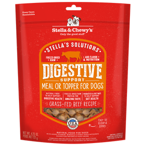 Stella & Chewy's, Dog Food, Freeze Dried, Stella's Solutions, Digestive Boost, Grass-Fed Beef (2 Sizes)