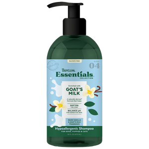 TropiClean, Dog & Cat Hygiene, Shampoos & Conditioners, Essentials Goat's Milk Hypoallergenic Shampoo
