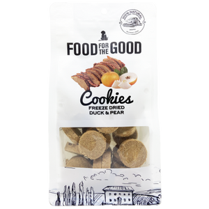 Food For The Good, Dog & Cat Treats, Freeze Dried, Duck & Pear Cookies