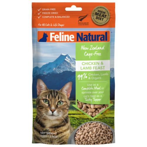 Feline Natural, Cat Food, Freeze Dried, Chicken & Lamb (2 Sizes)