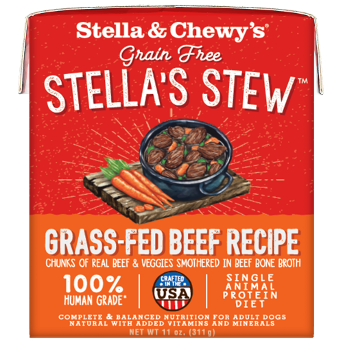 Stella & Chewy's, Dog Wet Food, Grain Free Stella's Stew, Grass-Fed Beef