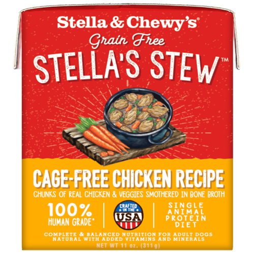 Stella & Chewy's, Dog Wet Food, Grain Free Stella's Stew, Cage-Free Chicken