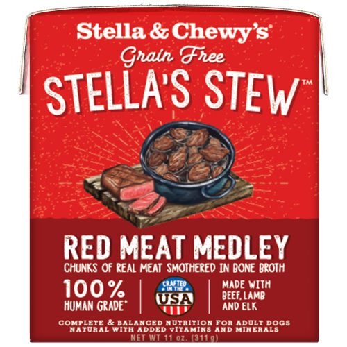 Stella & Chewy's, Dog Wet Food, Grain Free Stella's Stew, Red Meat Medley, Beef, Lamb & Elk