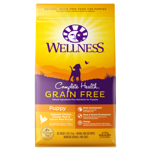 Wellness Complete Health, Dog Dry Food, Grain Free, Puppy, Deboned Chicken, Chicken & Salmon Meal (3 Sizes)