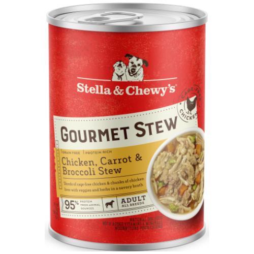 Stella & Chewy's, Dog Wet Food, Grain Free Gourmet Stew, Chicken, Carrots & Broccoli