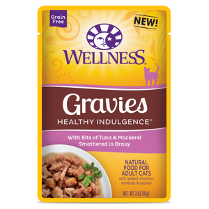 Wellness Complete Health, Cat Wet Food, Grain Free, Healthy Indulgence, Gravies, Tuna & Mackerel