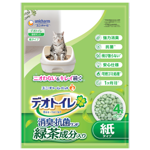 Unicharm, Cat Hygiene, Litter, Green Tea Paper Pellets Refill