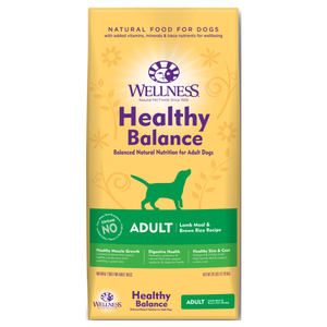 Wellness Healthy Balance, Dog Dry Food, Adult, Lamb Meal & Brown Rice
