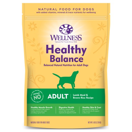 Wellness Healthy Balance, Dog Dry Food, Adult, Lamb Meal & Brown Rice