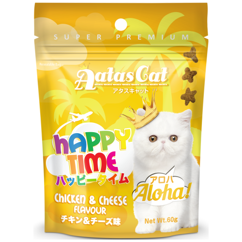 Aatas Cat, Cat Treats, Happy Times, Aloha, Chicken & Cheese (By Carton)