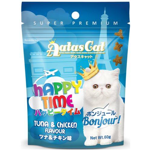 Aatas Cat, Cat Treats, Happy Times, Bonjour, Tuna & Chicken (By Carton)