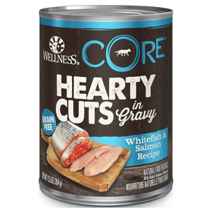 Wellness Core, Dog Wet Food, Grain Free, Hearty Cuts, Whitefish & Salmon