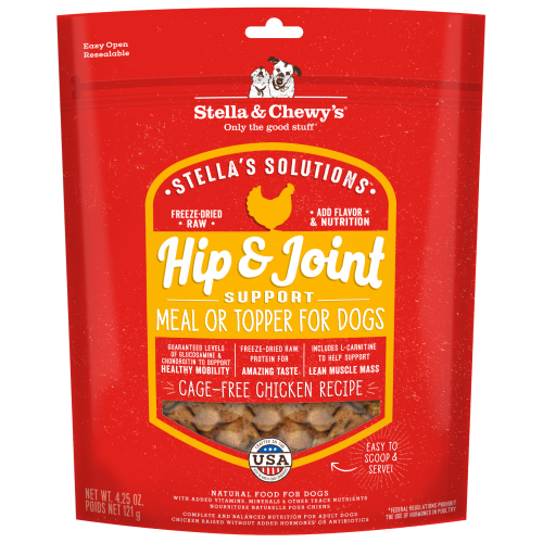 Stella & Chewy's, Dog Food, Freeze Dried, Stella's Solutions, Hip & Joint Boost, Cage-Free Chicken (2 Sizes)