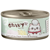 Jollycat, Cat Wet Food, Fresh White Meat Tuna & Anchovy in Gravy (By Carton)