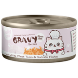 Jollycat, Cat Wet Food, Fresh White Meat Tuna & Salmon Flakes in Gravy (By Carton)