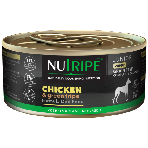 Nutripe, Dog Wet Food, JUNIOR, Puppy, Chicken & Green Tripe