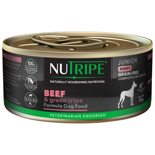 Nutripe, Dog Wet Food, JUNIOR, Puppy, Beef & Green Tripe