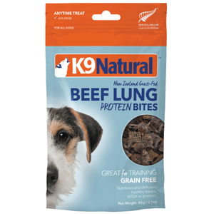 K9 Natural, Dog Treats, Air Dried, Beef Lung Protein Bites