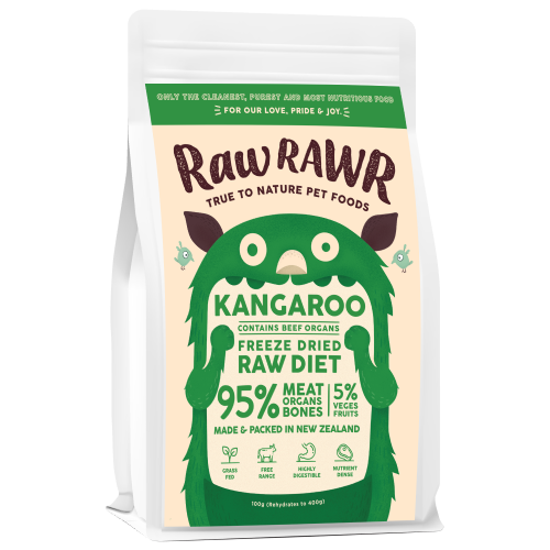 Raw Rawr, Dog Food, Freeze Dried, Balance Diet, Kangaroo & Beef (2 Sizes)