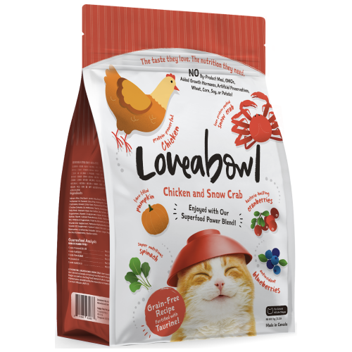 Loveabowl, Cat Dry Food, Chicken & Snow Crab (3 Sizes)