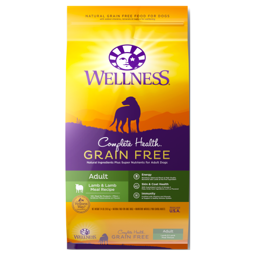 Wellness Complete Health, Dog Dry Food, Grain Free, Lamb & Lamb Meal