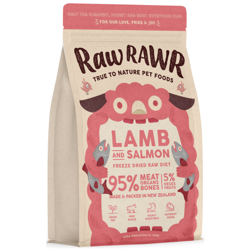 Raw Rawr, Dog Food, Freeze Dried, Balance Diet, Lamb & Salmon (2 Sizes)