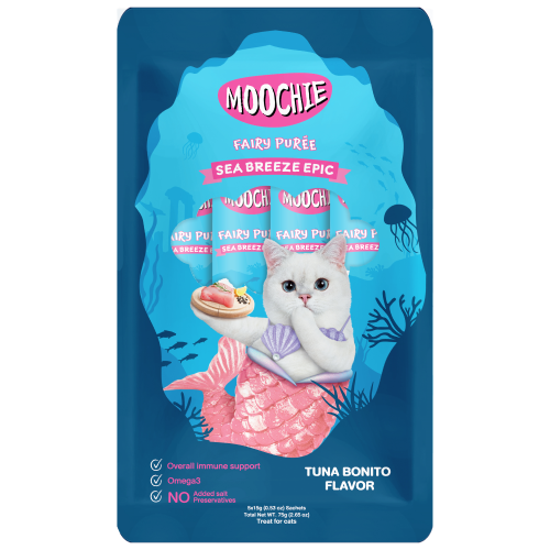 Moochie, Cat Treats, Fairy Purée, Tuna Bonito (2 Sizes)