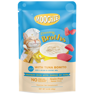 Moochie, Cat Wet Food, Creamy Broths, Tuna Bonito (By Carton)