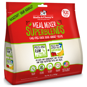 Stella & Chewy's, Dog Food, Meal Mixers, Freeze Dried, Superblends, Cage-Free Duck Duck Goose