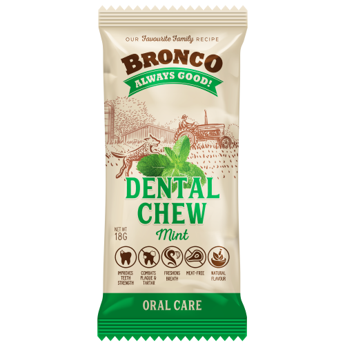 Bronco, Dog Hygiene, Oral & Dental Care, Dental Chew, Mint (By Carton)