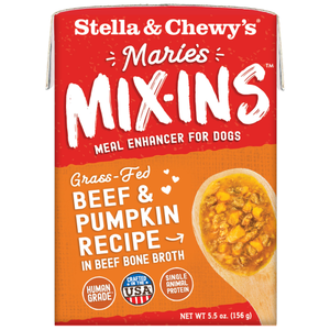 Stella & Chewy's, Dog Wet Food, Grain Free, Marie's Mix-Ins, Grass-Fed Beef & Pumpkin