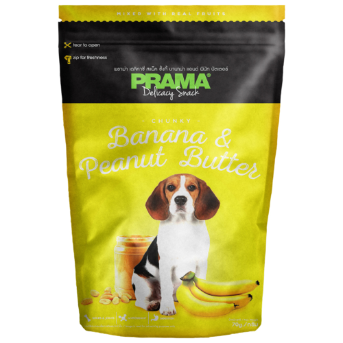 Prama, Dog Treats, Banana & Peanut Butter