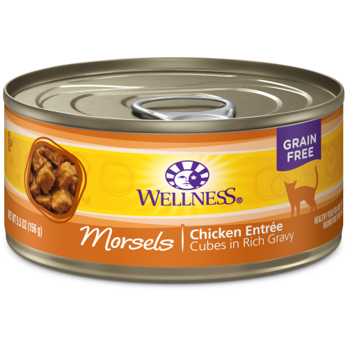 Wellness Complete Health, Cat Wet Food, Grain Free, Morsels, Chicken Entree