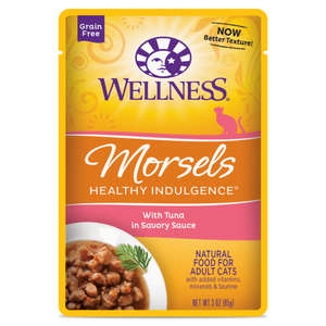 Wellness Complete Health, Cat Wet Food, Grain Free, Healthy Indulgence, Morsels, Tuna
