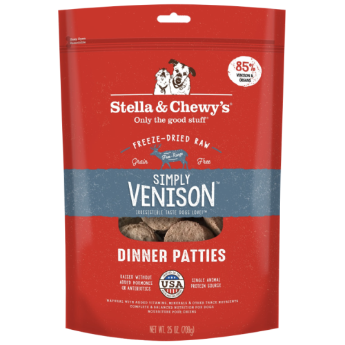 Stella & Chewy's, Dog Food, Freeze Dried, Dinner Patties, Simply Venison