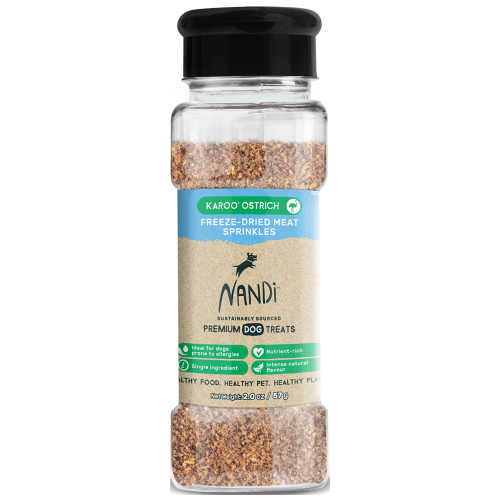 Nandi, Dog Food, Mixers & Toppers, Freeze Dried, Karoo Ostrich Meat Sprinkles
