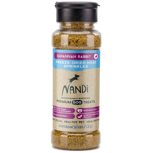 Nandi, Dog Food, Mixers & Toppers, Freeze Dried, Savannah Rabbit Meat Sprinkles