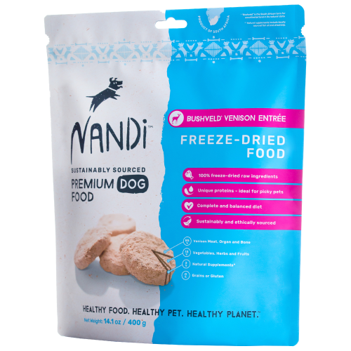 Nandi, Dog Food, Freeze Dried, Bushveld Venison Sliders