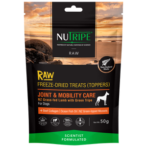 Nutripe, Dog Treats, Freeze Dried RAW, Joint & Mobility Care, New Zealand Grass-fed Lamb with Green Tripe