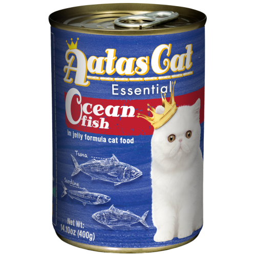 Aatas Cat, Cat Wet Food, Essential, Ocean Fish in Jelly (By Carton)