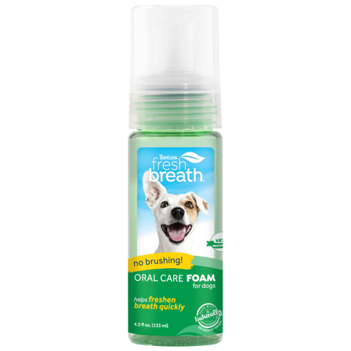 TropiClean, Dog Hygiene, Oral & Dental Care, Fresh Breath, Mint Oral Care Foam for Dogs