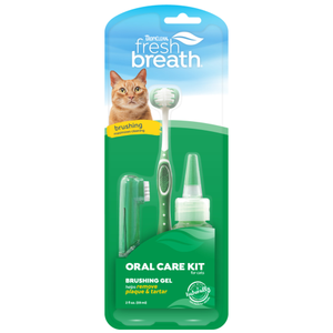 TropiClean, Cat Hygiene, Oral & Dental Care, Fresh Breath, Oral Care Kit for Cats