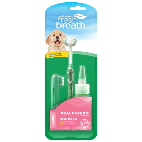TropiClean, Dog Hygiene, Oral & Dental Care, Fresh Breath, Oral Care Kit for Puppies